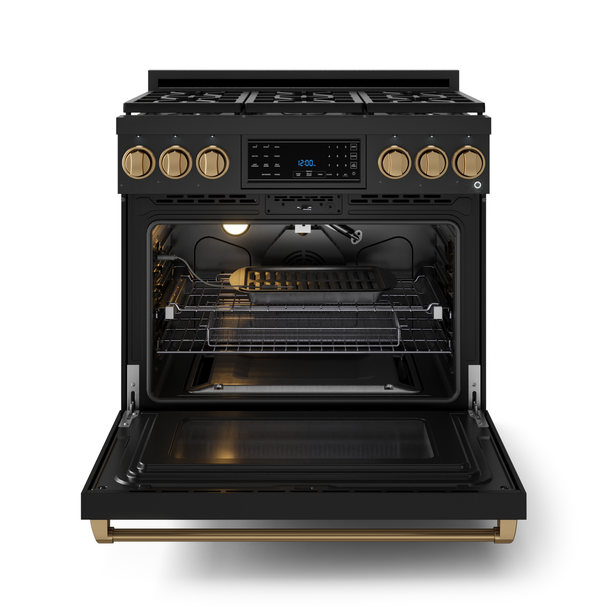 36 Inch Professional LP Range with Tilt Panel Touch Control in Black/Bronze | Gordon Ramsay Series