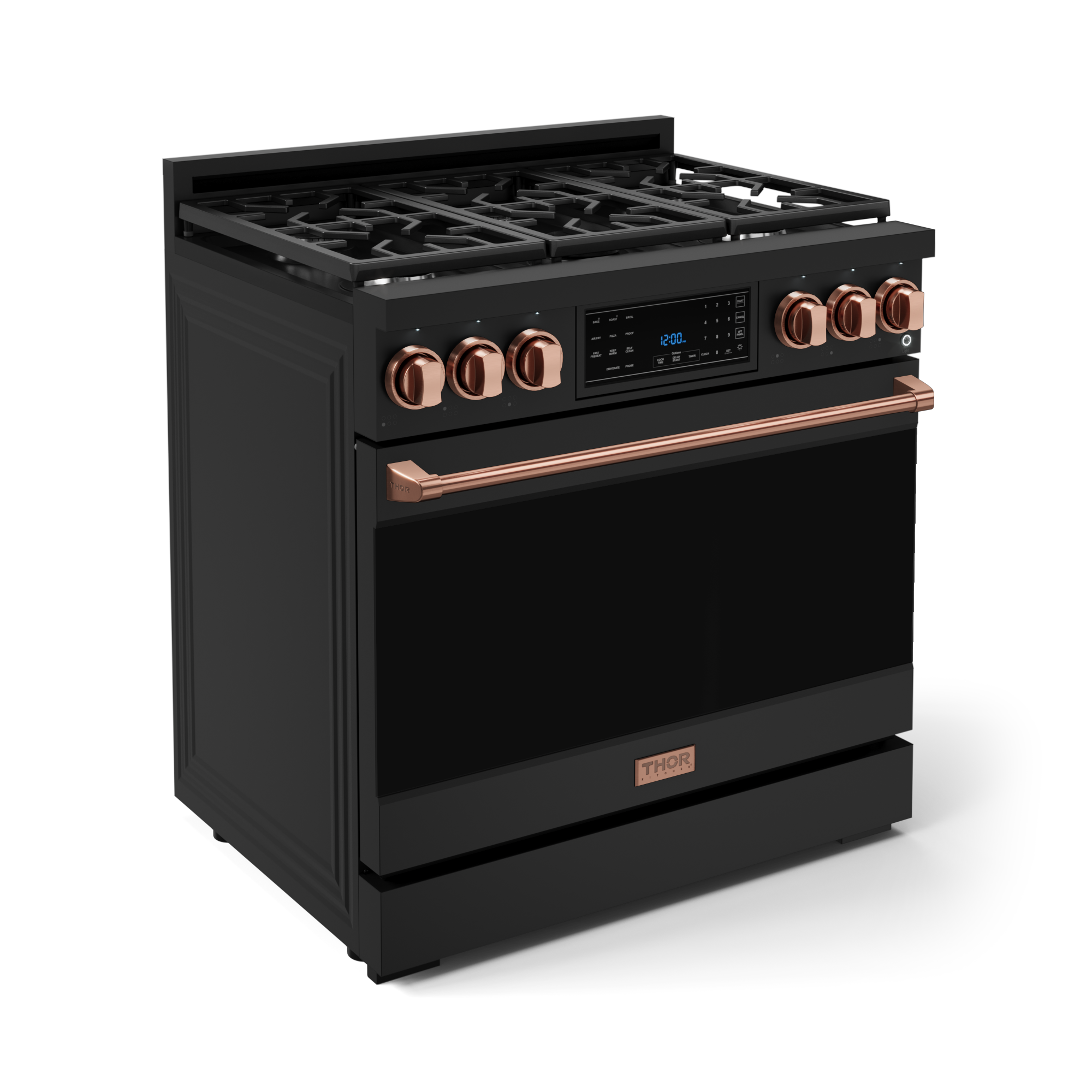 36 Inch Professional LP Range with Tilt Panel Touch Control in Black/Rose Gold | Gordon Ramsay Series