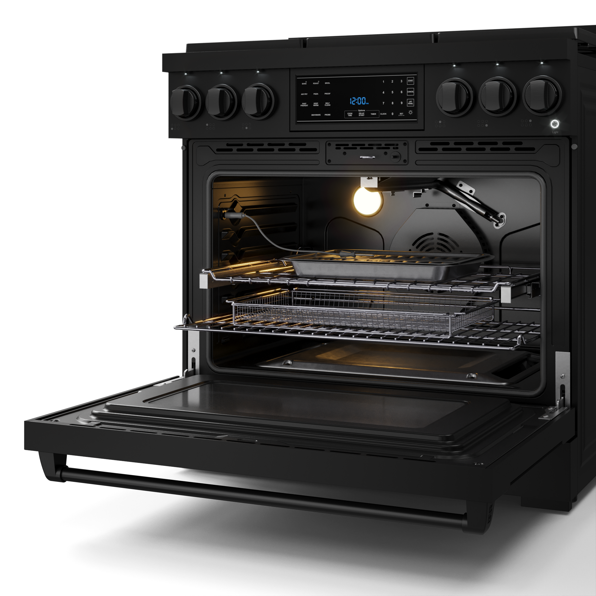 36 Inch Professional LP Range with Tilt Panel Touch Control in Black | Gordon Ramsay Series