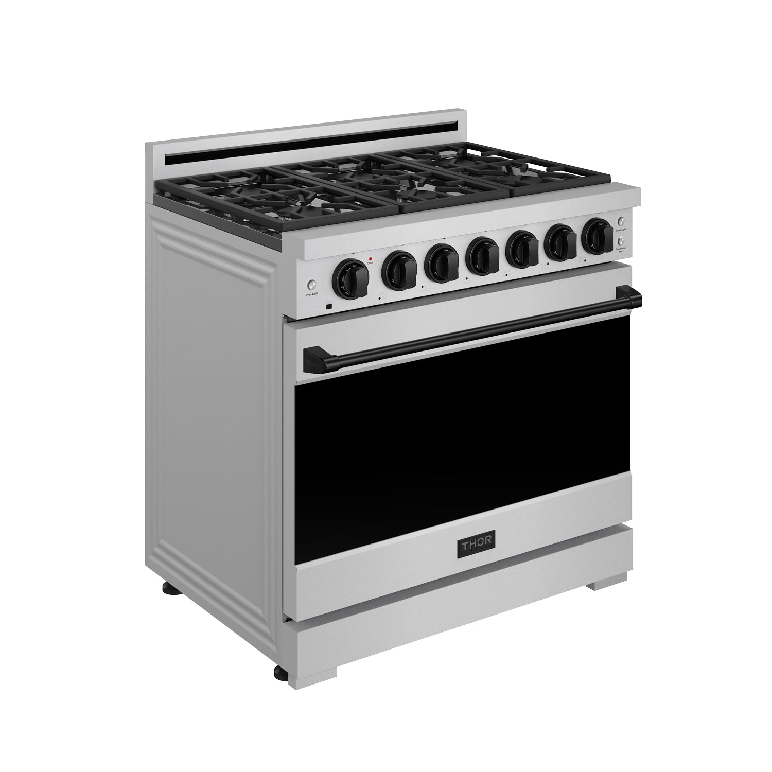 36 Inch Professional Gas Range with Precision Knob in Stainless Steel and Black | Gordon Ramsay Series
