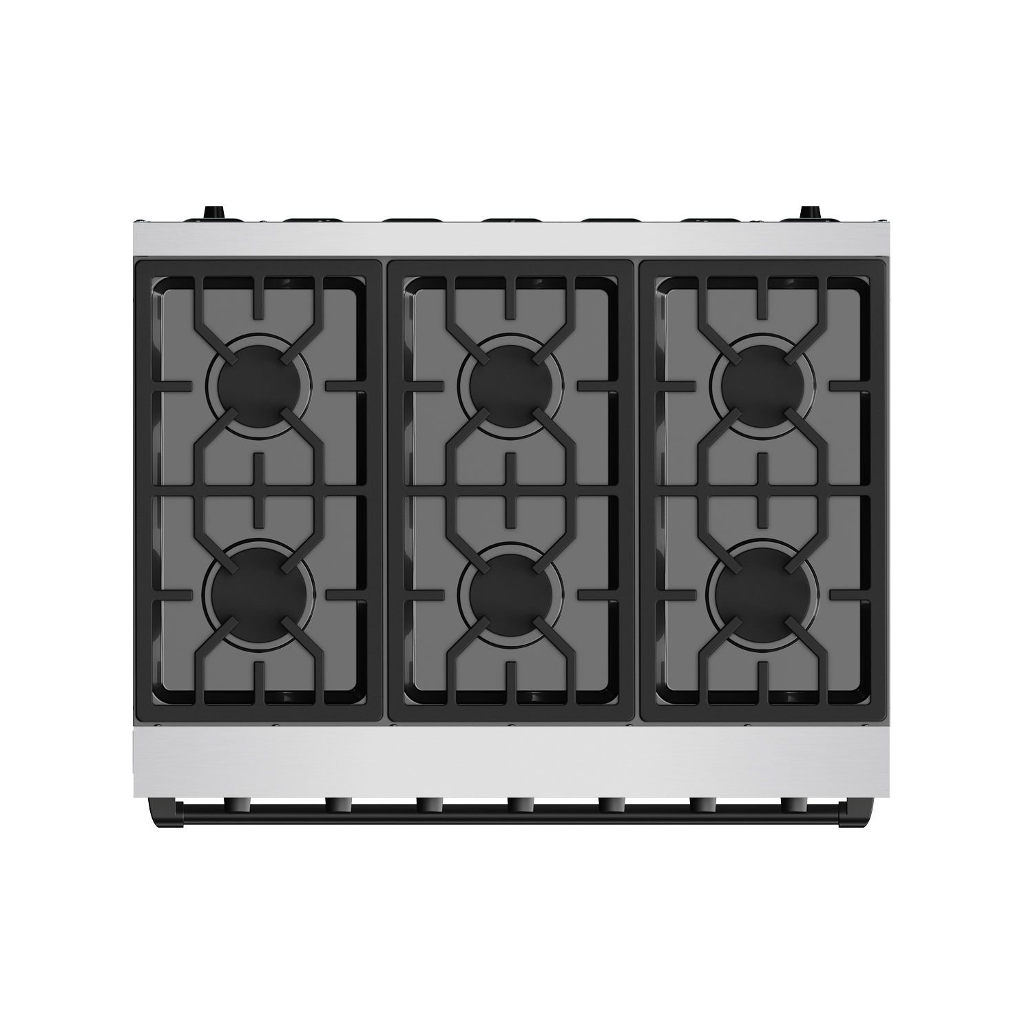 36 Inch Professional Gas Range with Precision Knob in Stainless Steel and Black | Gordon Ramsay Series