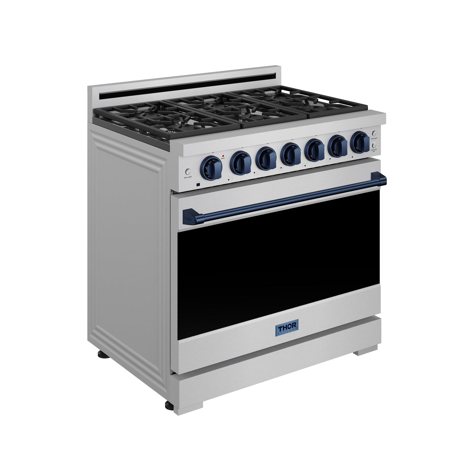 36 Inch Professional Gas Range with Precision Knob in Stainless Steel and Blue | Gordon Ramsay Series