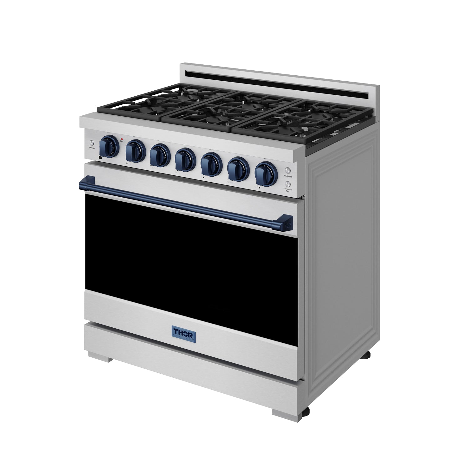 36 Inch Professional Gas Range with Precision Knob in Stainless Steel and Blue | Gordon Ramsay Series