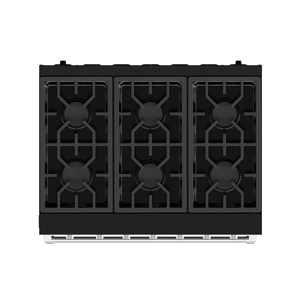 36 Inch Professional Gas Range with Precision Knob in Black and Stainless Steel | Gordon Ramsay Series