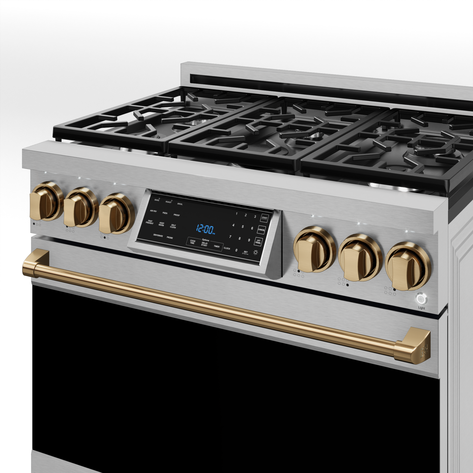 36 Inch Professional Gas Range with Tilt Panel Touch Control in Stainless Steel/Bronze | Gordon Ramsay Series