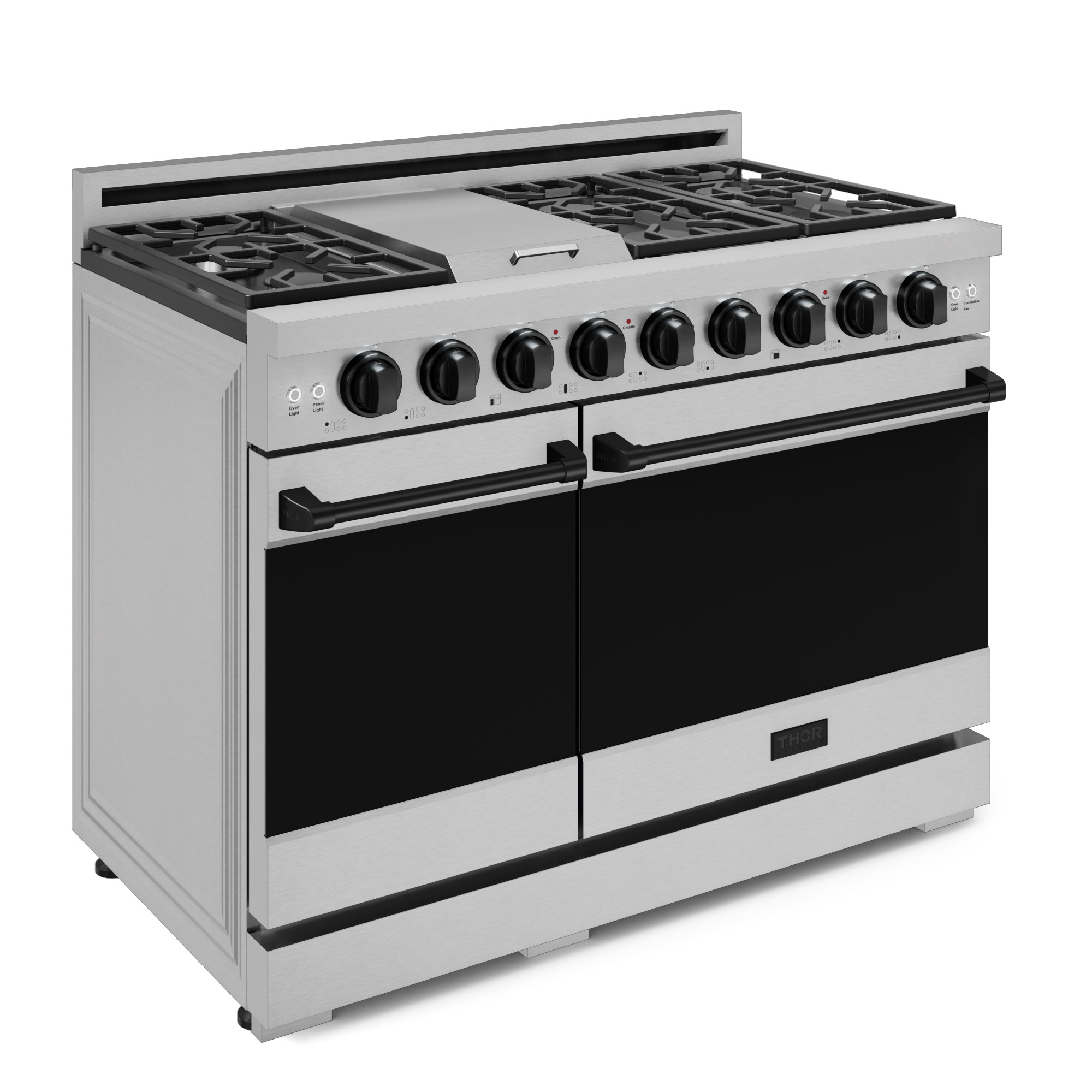 48 Inch Professional Gas Range with Pro-Style Knobs in Stainless Steel/Black | Gordon Ramsay Series