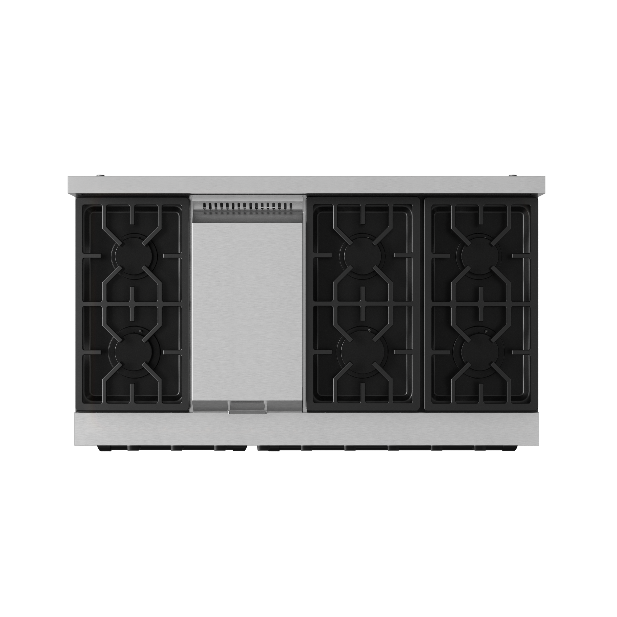 48 Inch Professional Gas Range with Pro-Style Knobs in Stainless Steel/Black | Gordon Ramsay Series