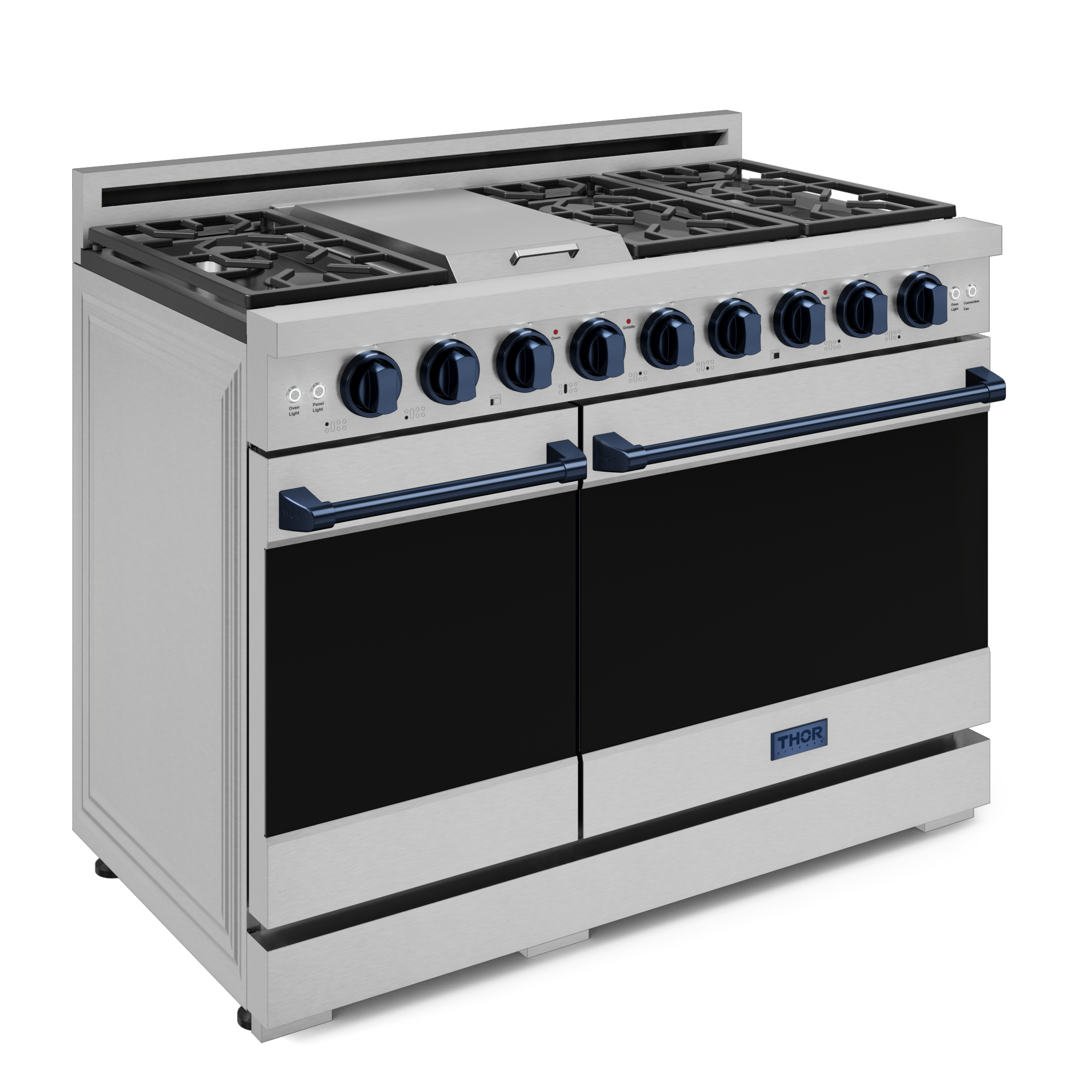 48 Inch Professional LP Range with Pro-Style Knobs in Stainless Steel/Blue | Gordon Ramsay Series