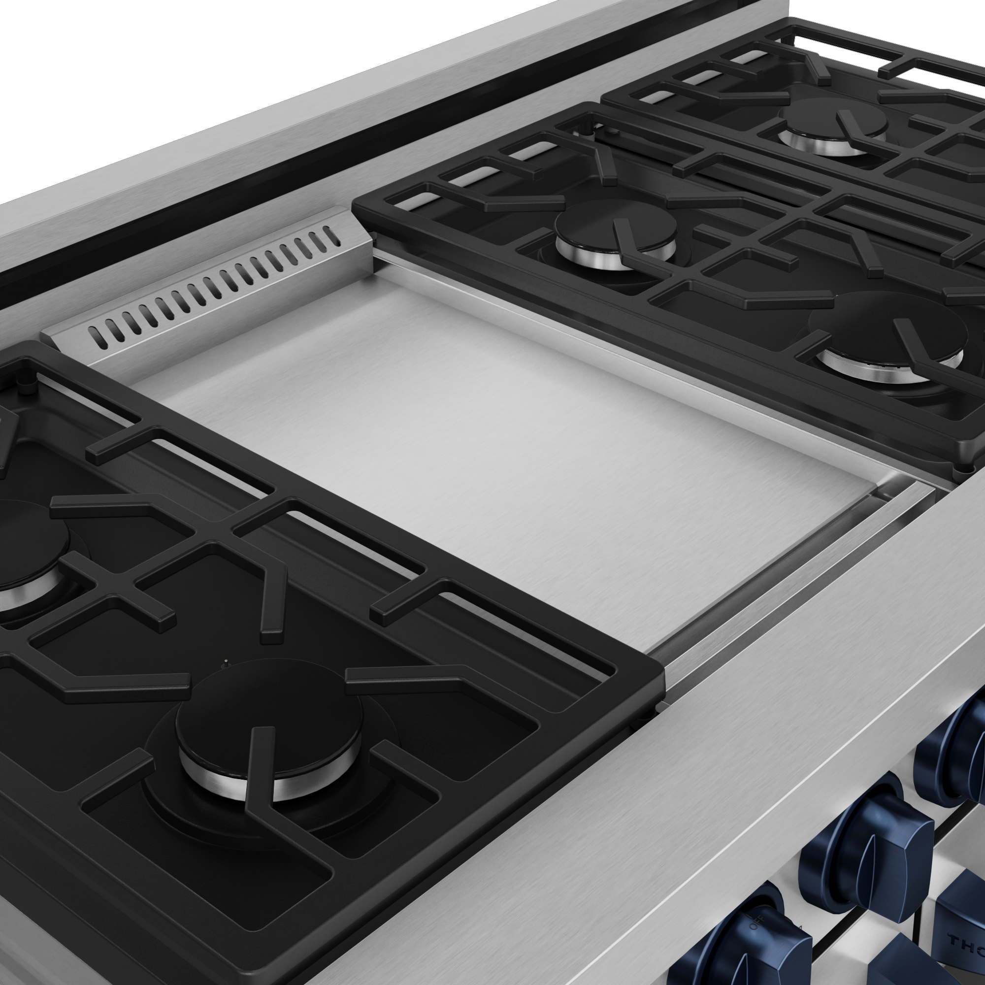 48 Inch Professional LP Range with Pro-Style Knobs in Stainless Steel/Blue | Gordon Ramsay Series