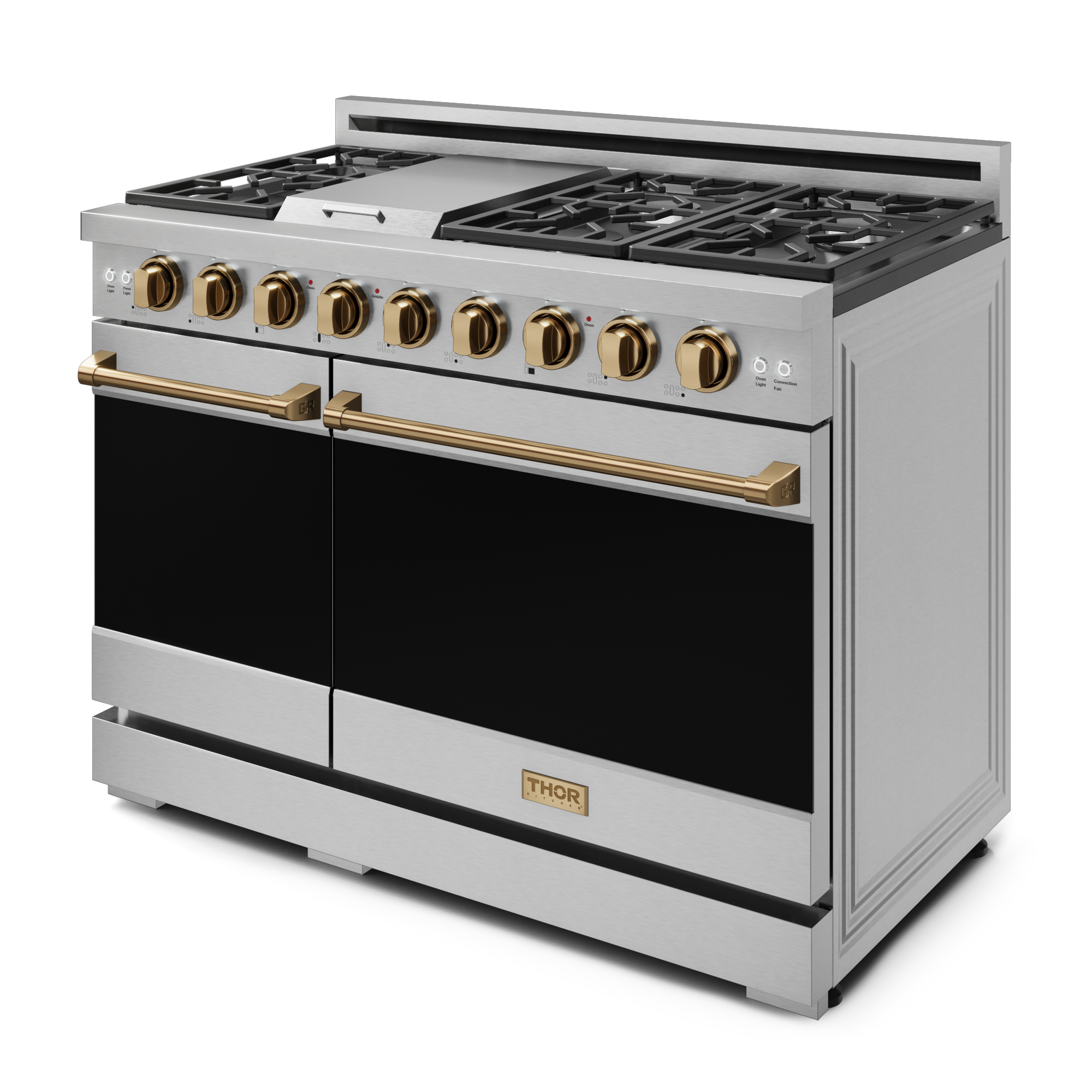 48 Inch Professional Gas Range with Pro-Style Knobs in Stainless Steel/Bronze | Gordon Ramsay Series