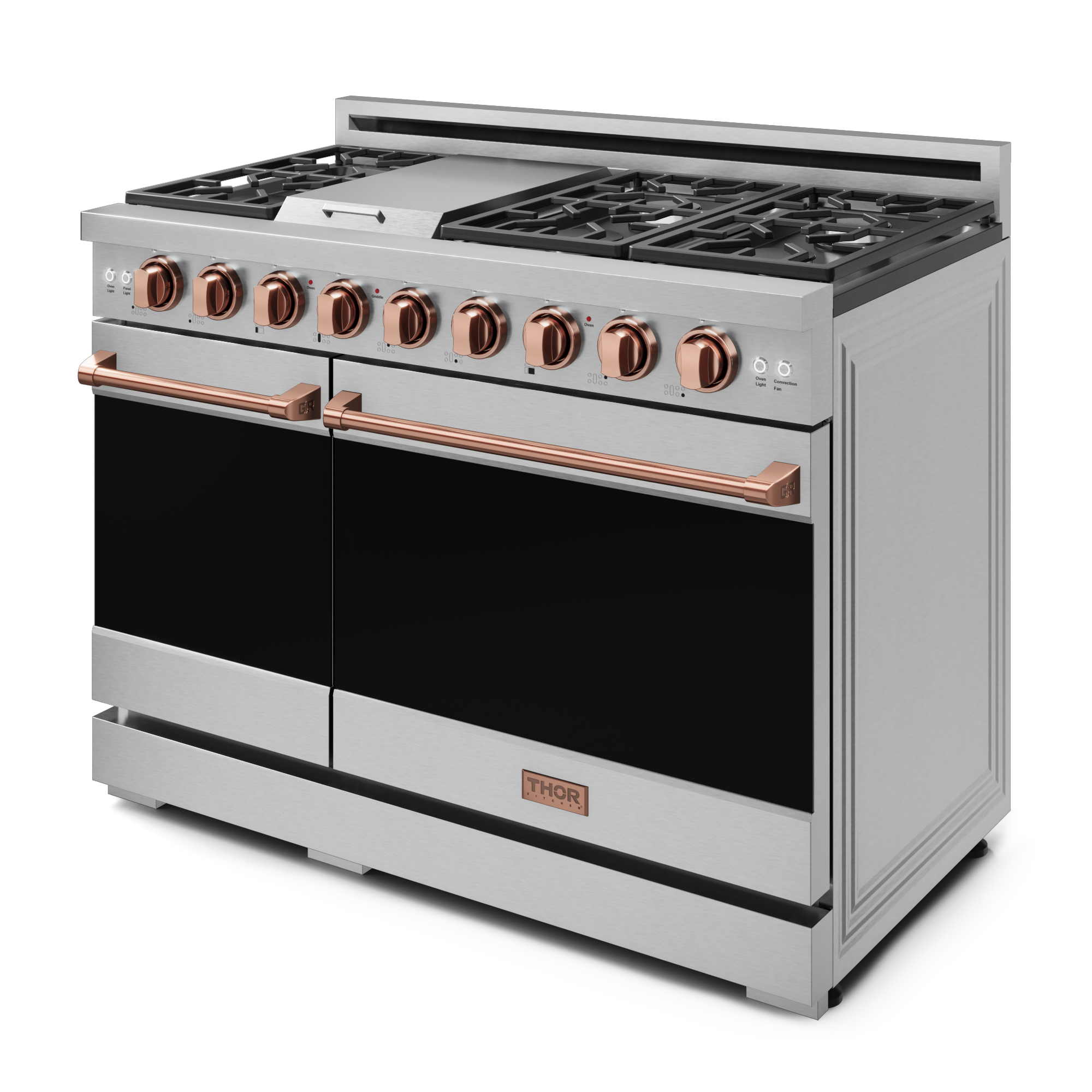 48 Inch Professional Gas Range with Pro-Style Knobs in Stainless Steel/Rose Gold | Gordon Ramsay Series