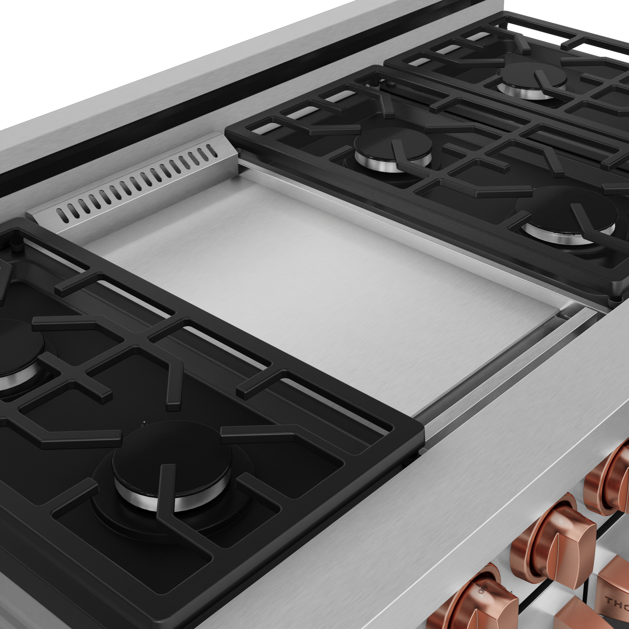 48 Inch Professional Gas Range with Pro-Style Knobs in Stainless Steel/Rose Gold | Gordon Ramsay Series