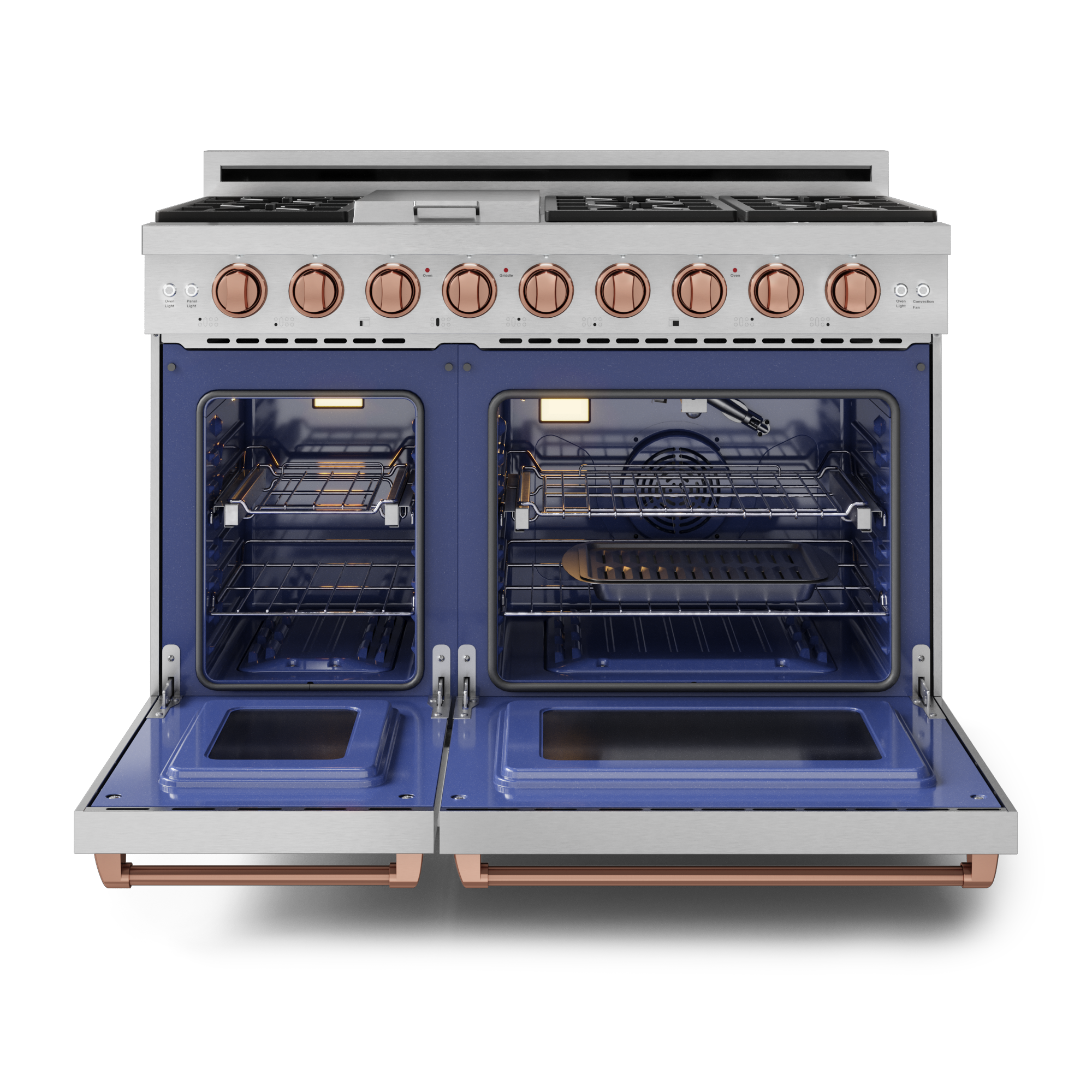 48 Inch Professional LP Range with Pro-Style Knobs in Stainless Steel/Rose Gold | Gordon Ramsay Series