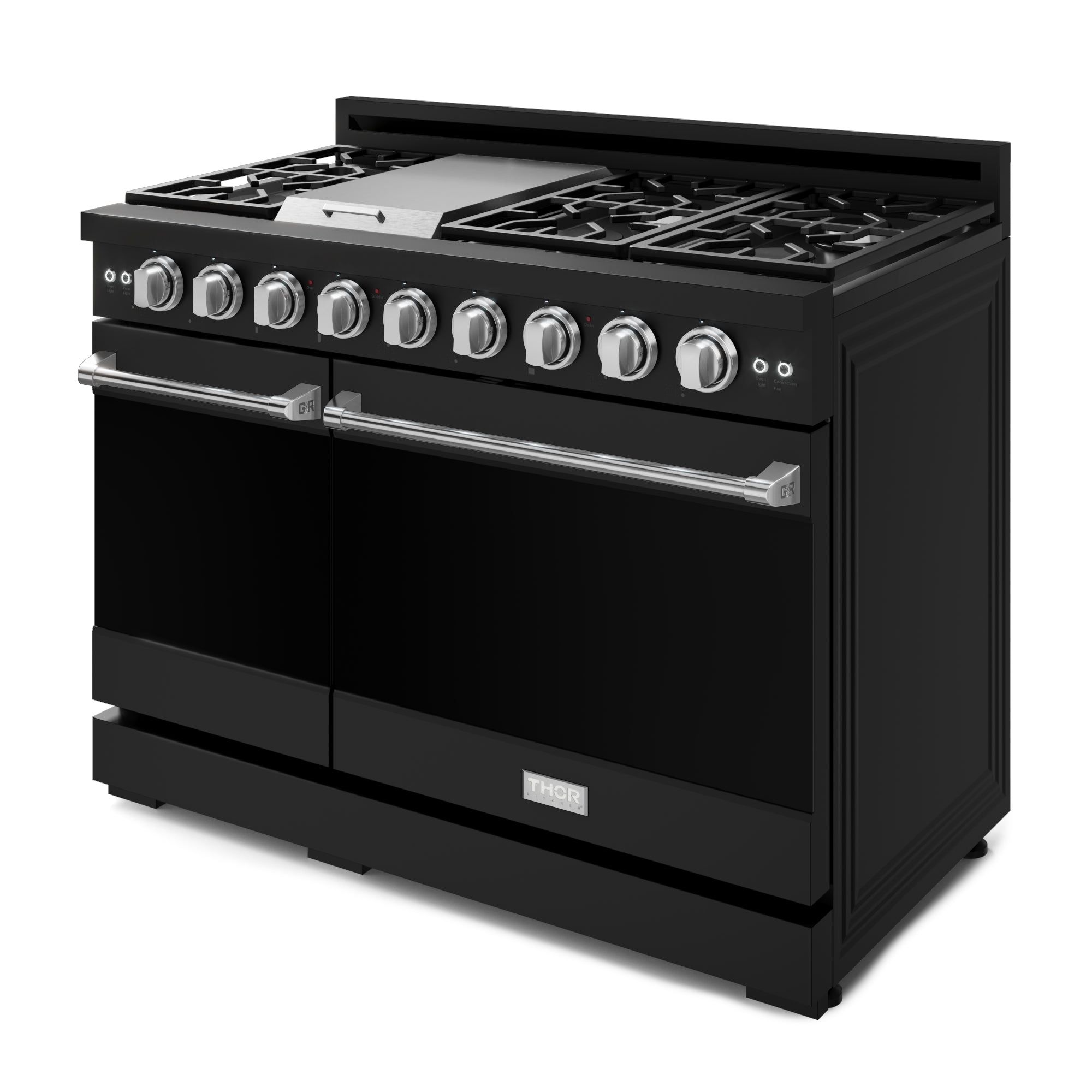 48 Inch Professional LP Range with Pro-Style Knobs in Black/Stainless Steel | Gordon Ramsay Series