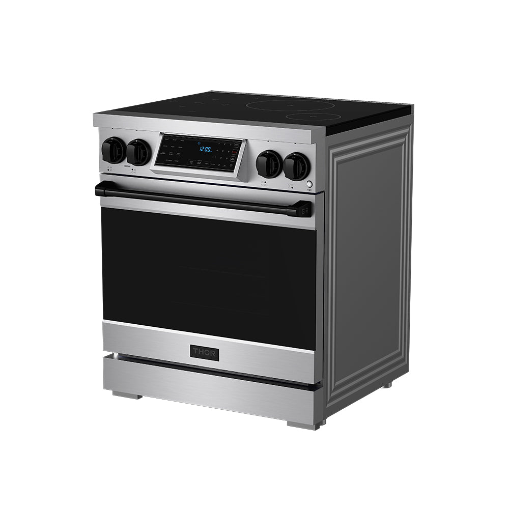 30 Inch Professional Induction Range with Tilt Panel Touch Control in Stainless Steel and Black | Gordon Ramsay Series