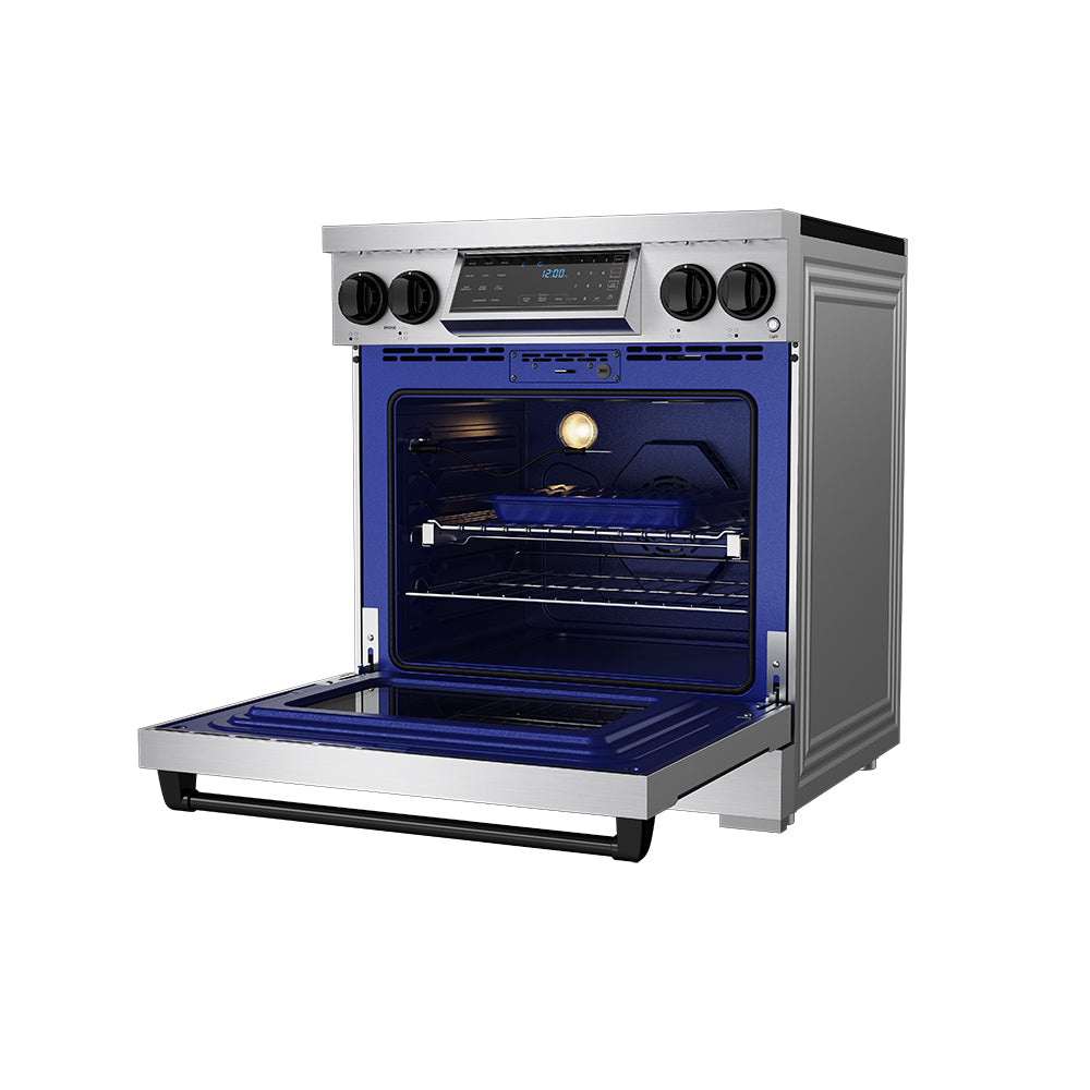 30 Inch Professional Induction Range with Tilt Panel Touch Control in Stainless Steel and Black | Gordon Ramsay Series