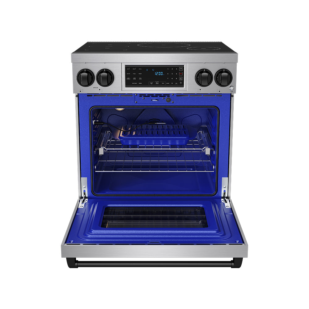 30 Inch Professional Induction Range with Tilt Panel Touch Control in Stainless Steel and Black | Gordon Ramsay Series