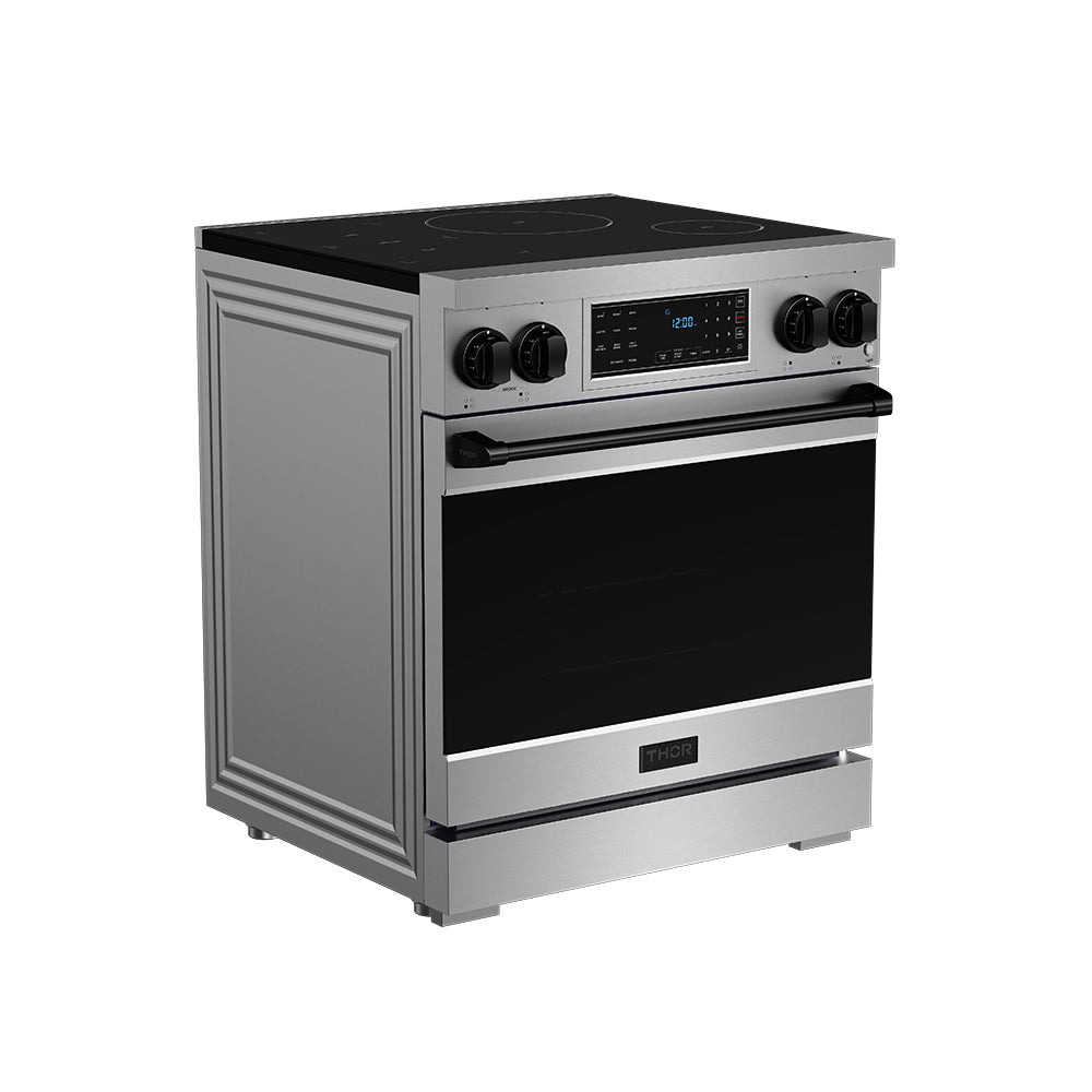 30 Inch Professional Induction Range with Tilt Panel Touch Control in Stainless Steel and Black | Gordon Ramsay Series
