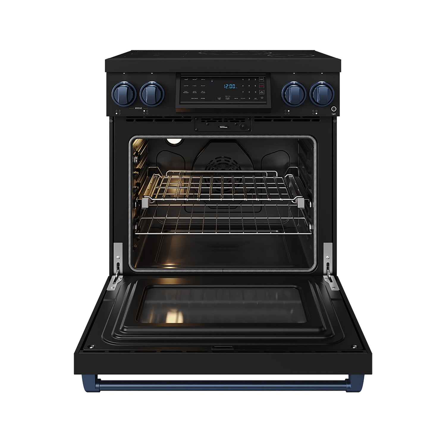 30 Inch Professional Induction Range with Tilt Panel Touch Control in Black and Blue | Gordon Ramsay Series