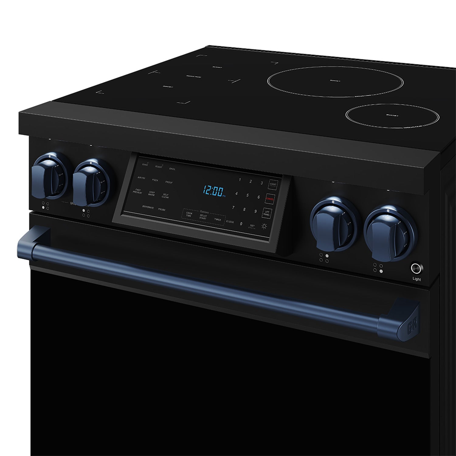 30 Inch Professional Induction Range with Tilt Panel Touch Control in Black and Blue | Gordon Ramsay Series