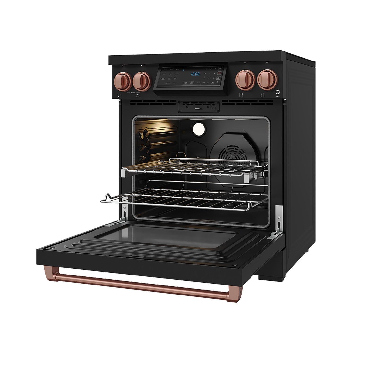 30 Inch Professional Induction Range with Tilt Panel Touch Control in Black and Rose Gold | Gordon Ramsay Series