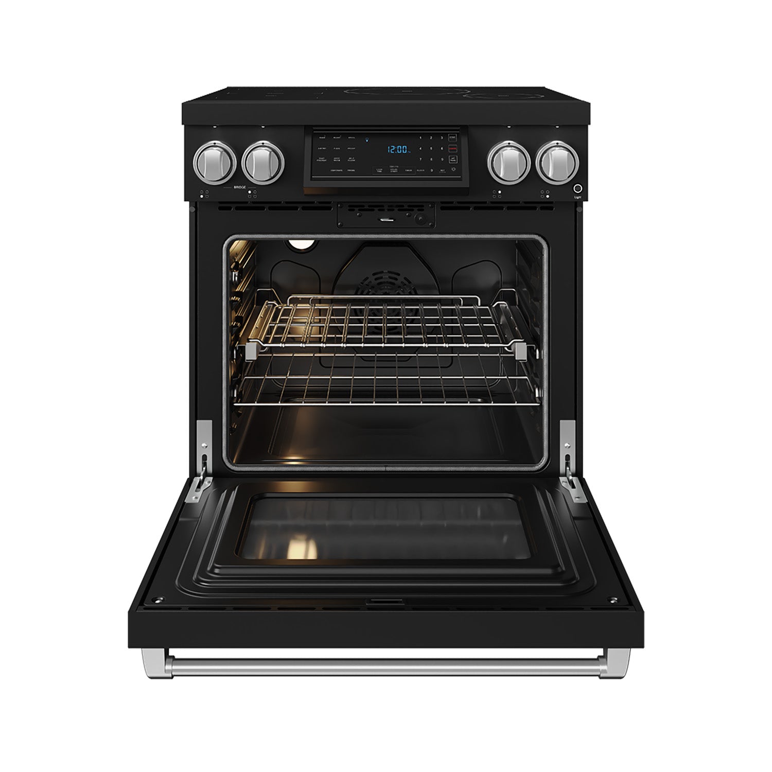 30 Inch Professional Induction Range with Tilt Panel Touch Control in Black and Stainless Steel | Gordon Ramsay Series