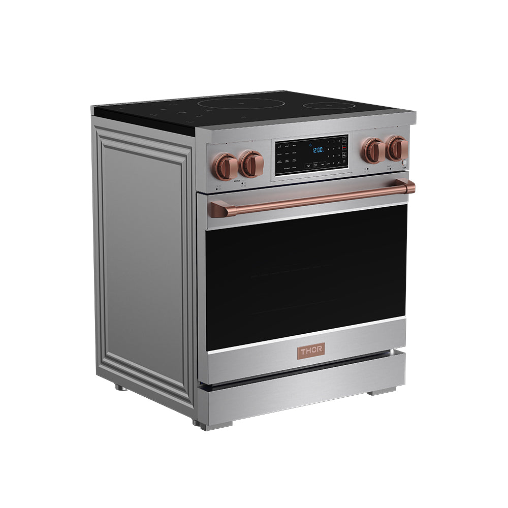 30 Inch Professional Induction Range with Tilt Panel Touch Control in Stainless Steel and Rose Gold | Gordon Ramsay Series