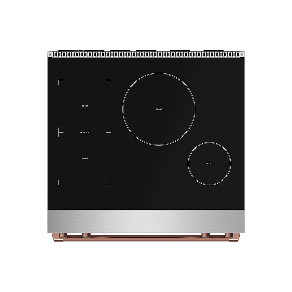 30 Inch Professional Induction Range with Tilt Panel Touch Control in Stainless Steel and Rose Gold | Gordon Ramsay Series
