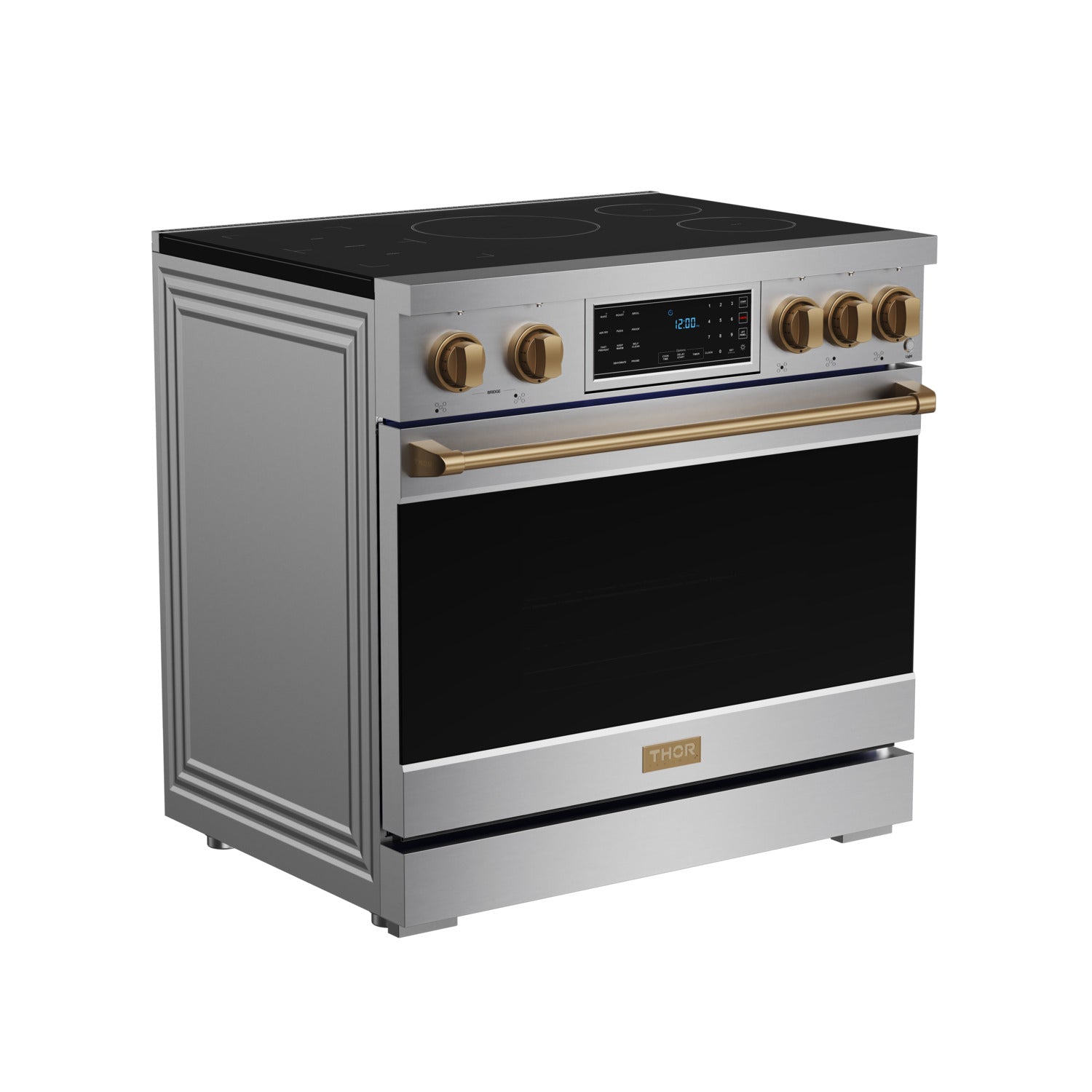 36 Inch Professional Induction Range with Tilt Panel Touch Control in Stainless Steel and Bronze | Gordon Ramsay Series