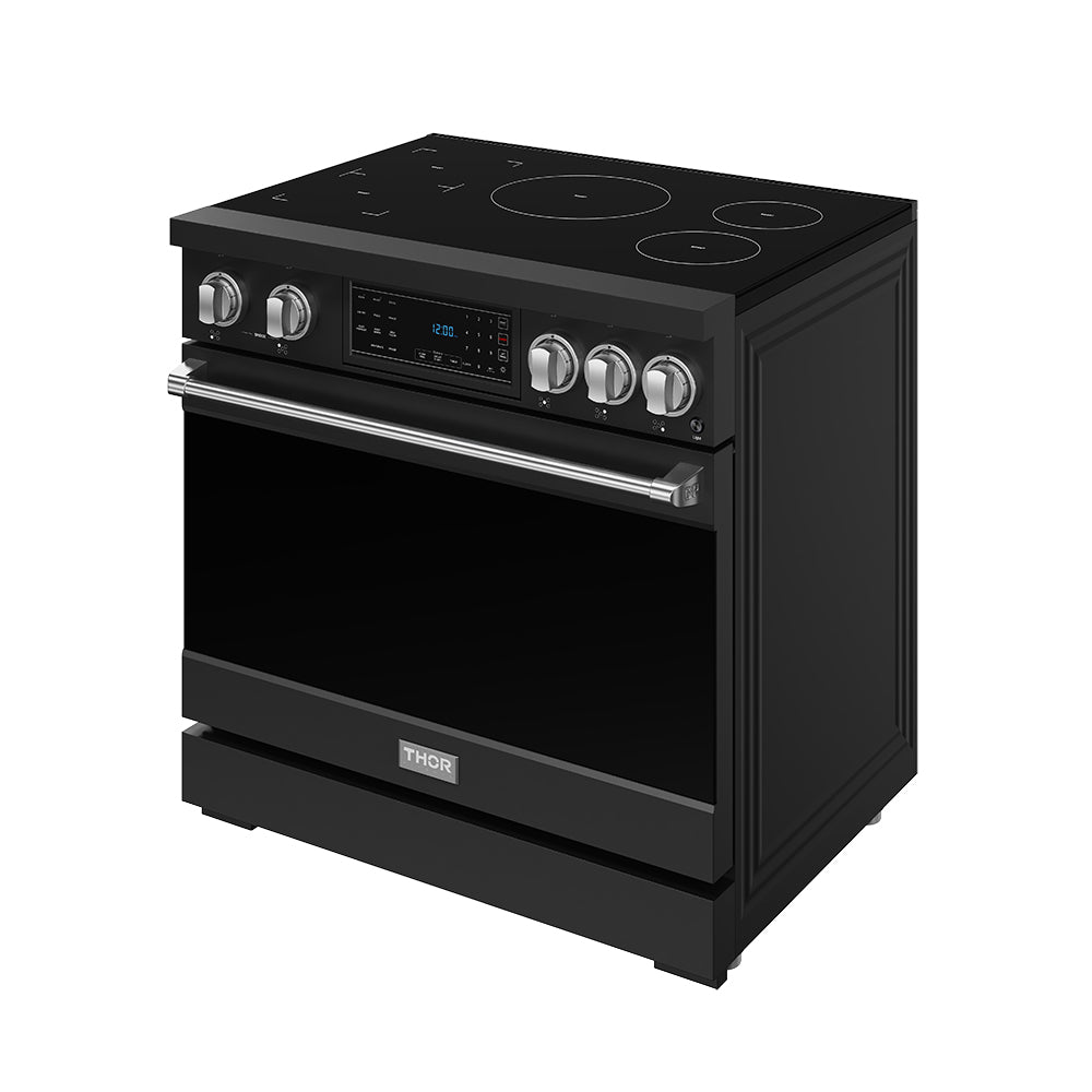 36 Inch Professional Induction Range with Tilt Panel Touch Control in Black and Stainless Steel | Gordon Ramsay Series
