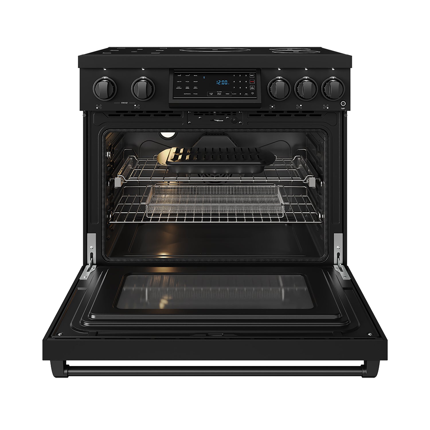 36 Inch Professional Induction Range with Tilt Panel Touch Control in Black | Gordon Ramsay Series