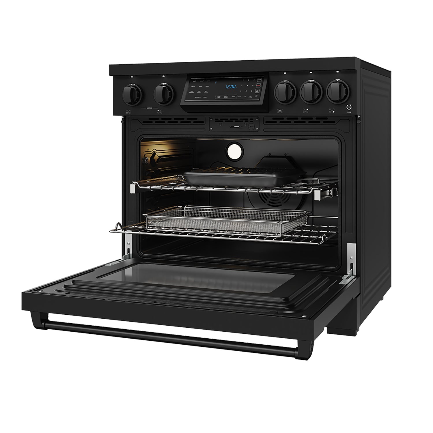 36 Inch Professional Induction Range with Tilt Panel Touch Control in Black | Gordon Ramsay Series