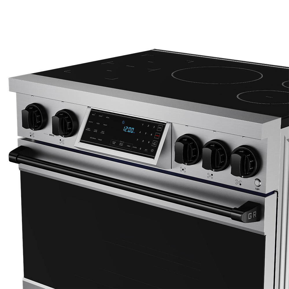 36 Inch Professional Induction Range with Tilt Panel Touch Control in Stainless Steel and Black | Gordon Ramsay Series