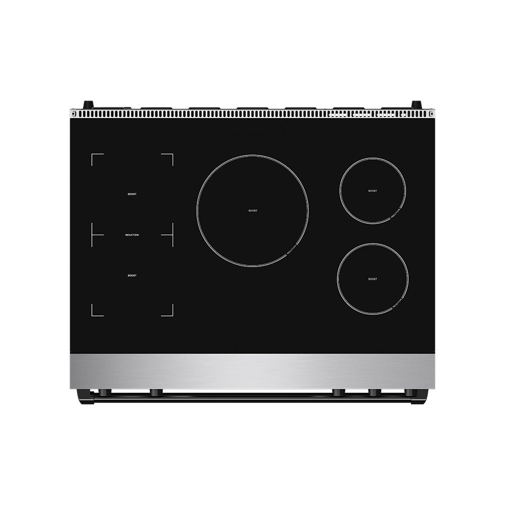 36 Inch Professional Induction Range with Tilt Panel Touch Control in Stainless Steel and Black | Gordon Ramsay Series