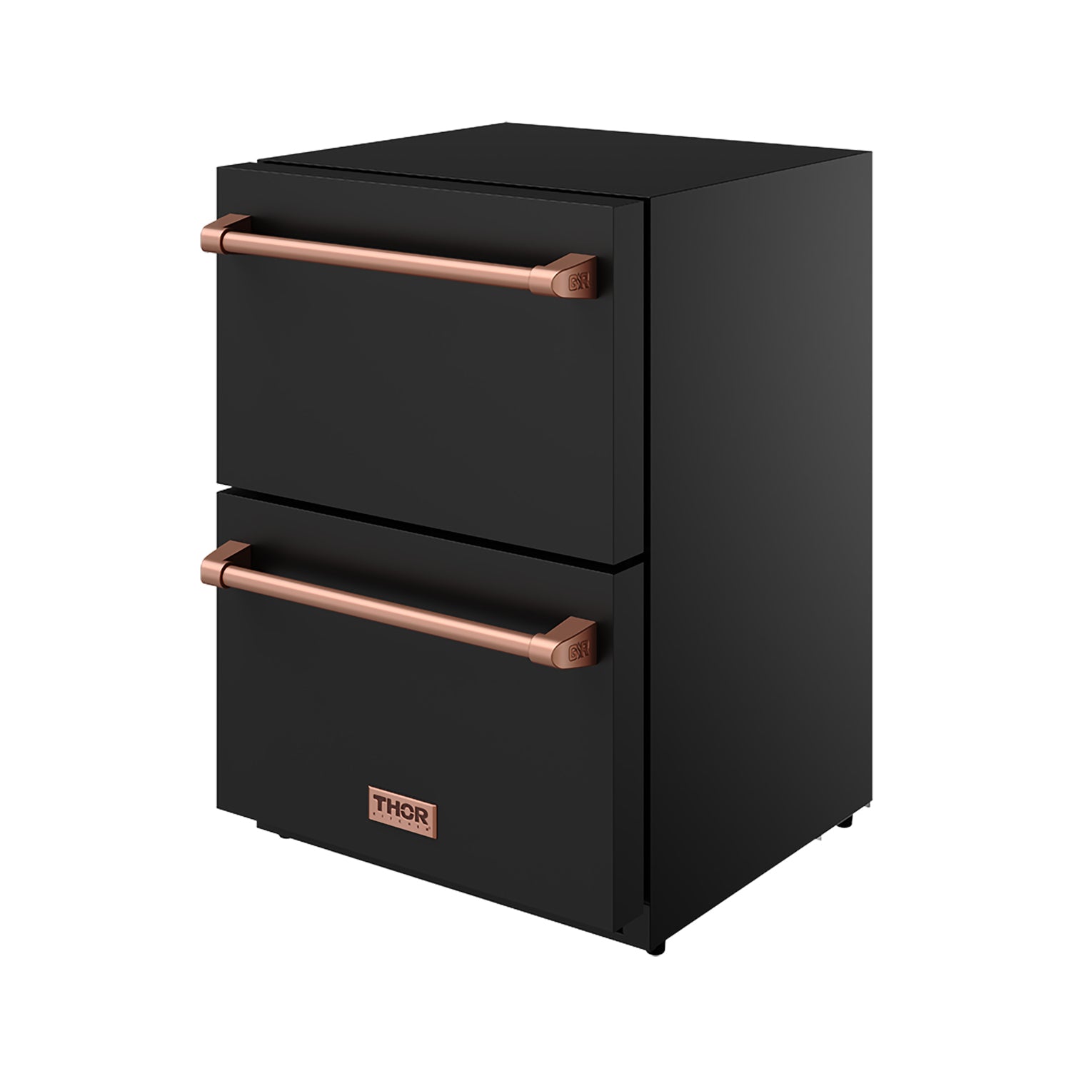 24" Undercounter Built-In or Freestanding Drawer Refrigerator – Black/Rose Gold | Gordon Ramsay Series