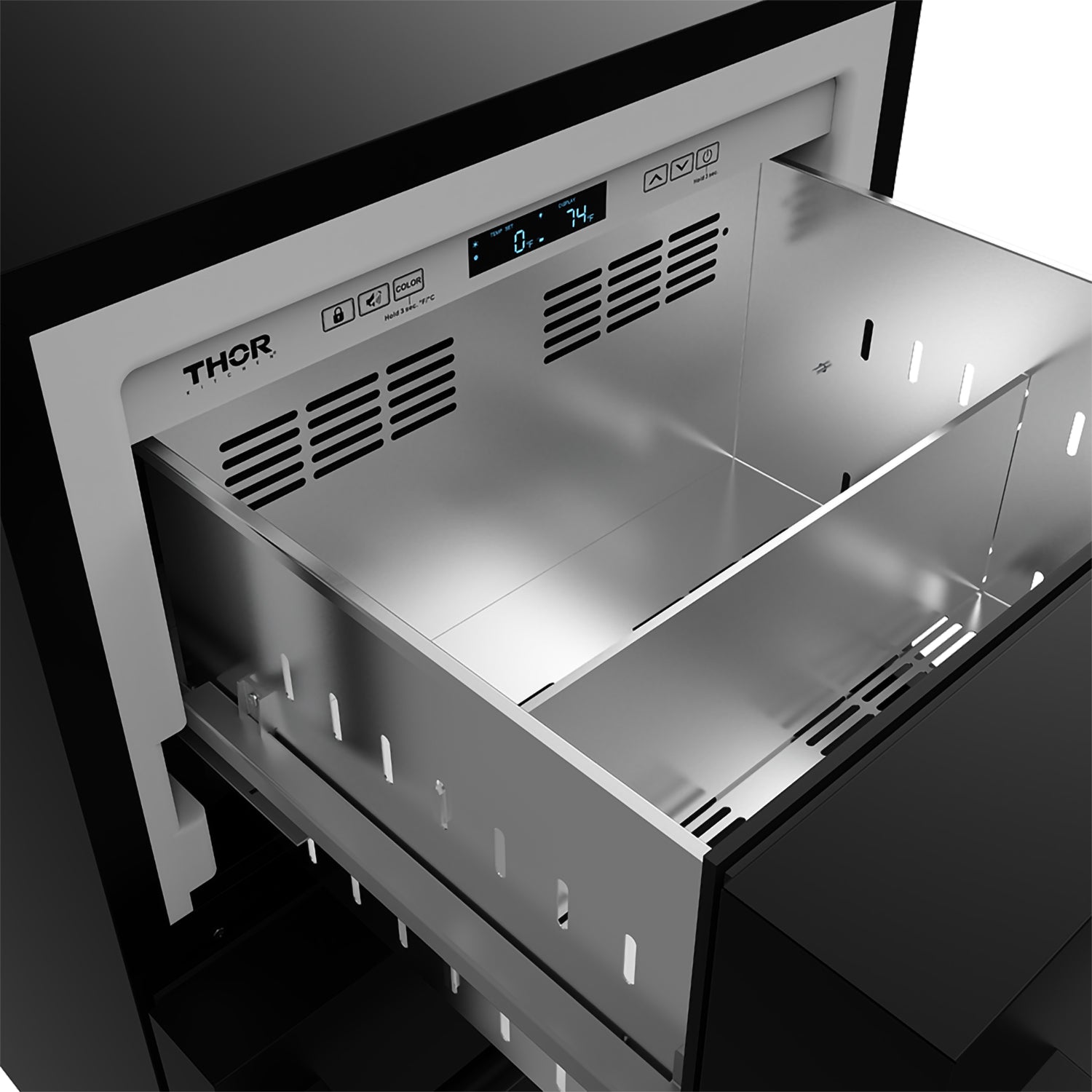 24 Inch Undercounter Built-In / Freestanding Drawer Freezer – Black | Gordon Ramsay Series