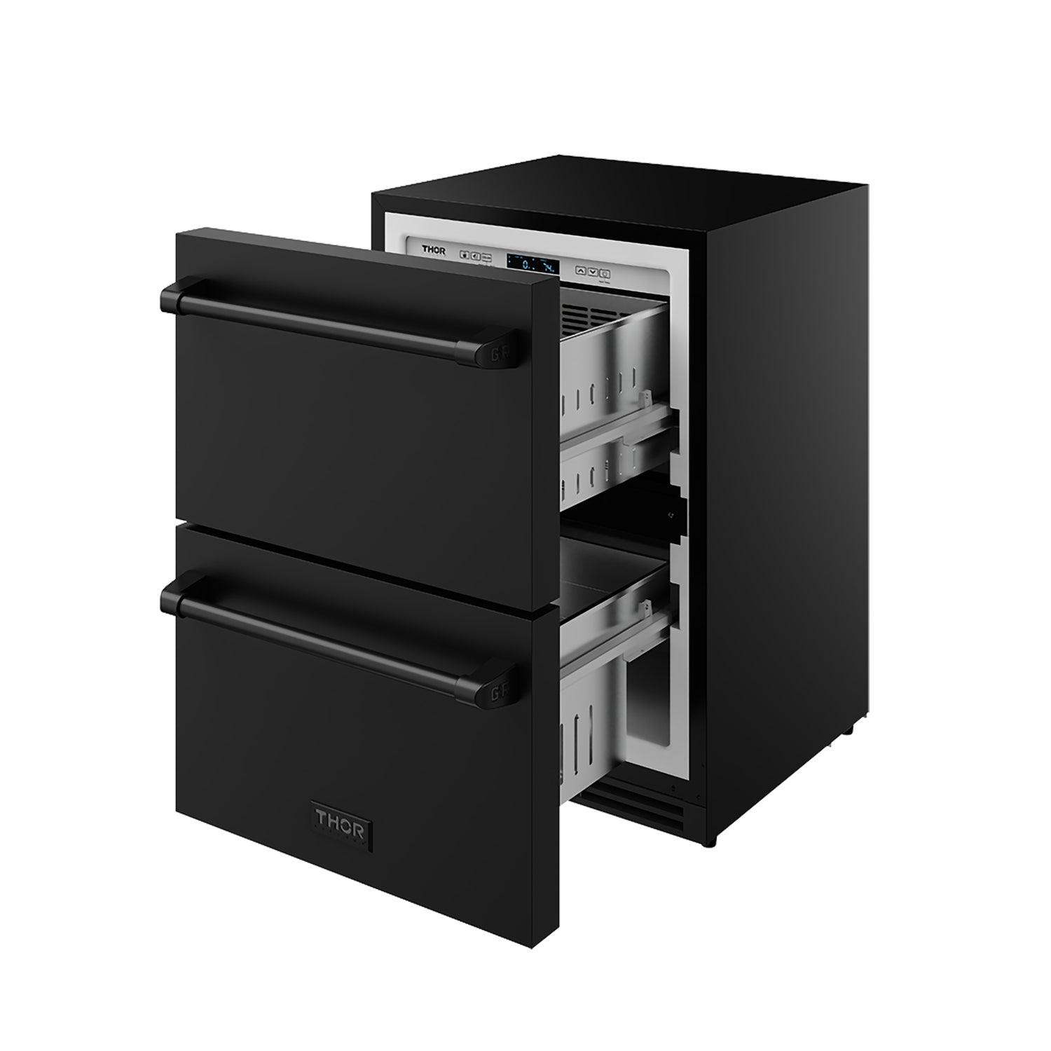 24 Inch Undercounter Built-In / Freestanding Drawer Freezer – Black | Gordon Ramsay Series