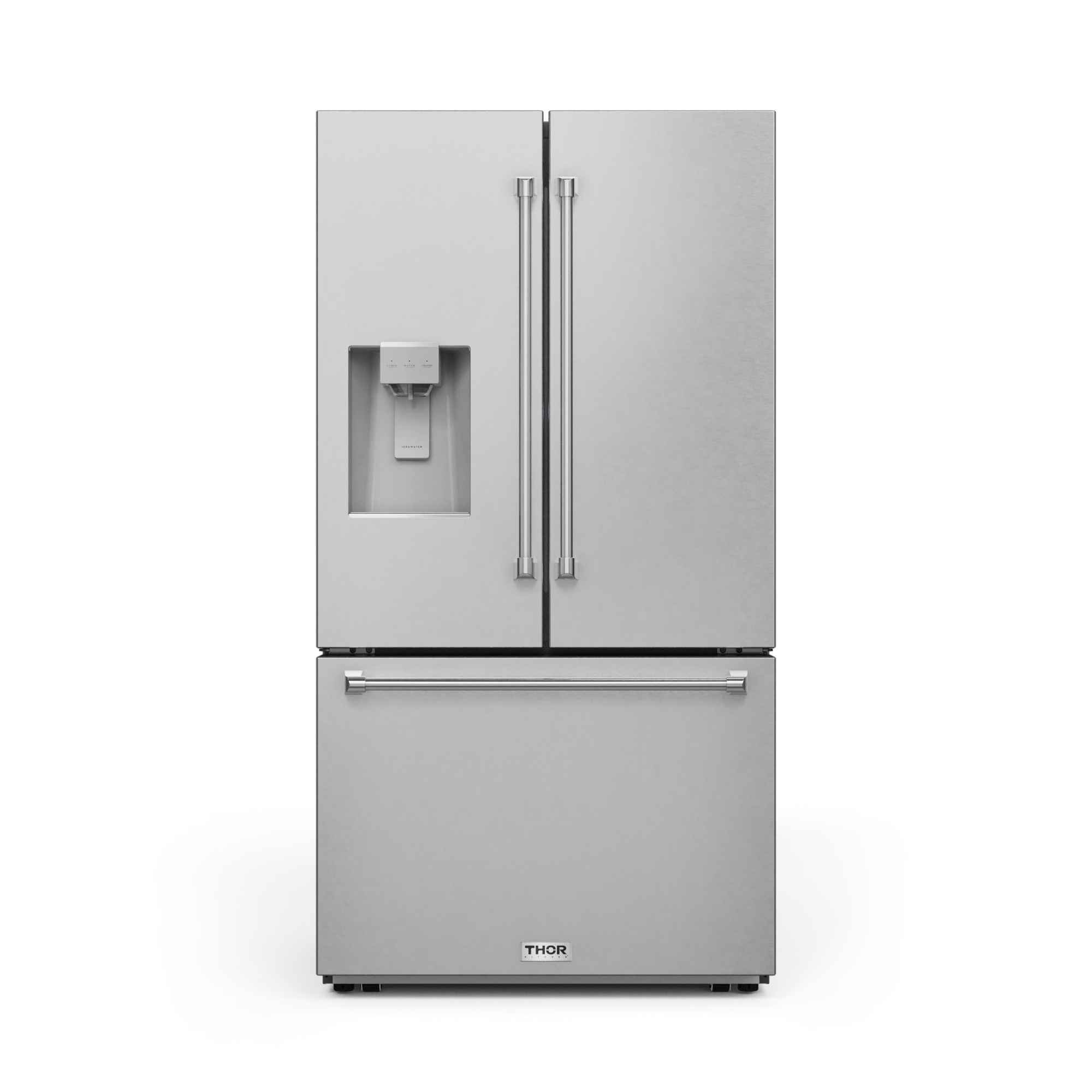 Thor Kitchen 36 Inch Professional French Door Refrigerator with Ice and Water Dispenser – Model TRF3628FFD