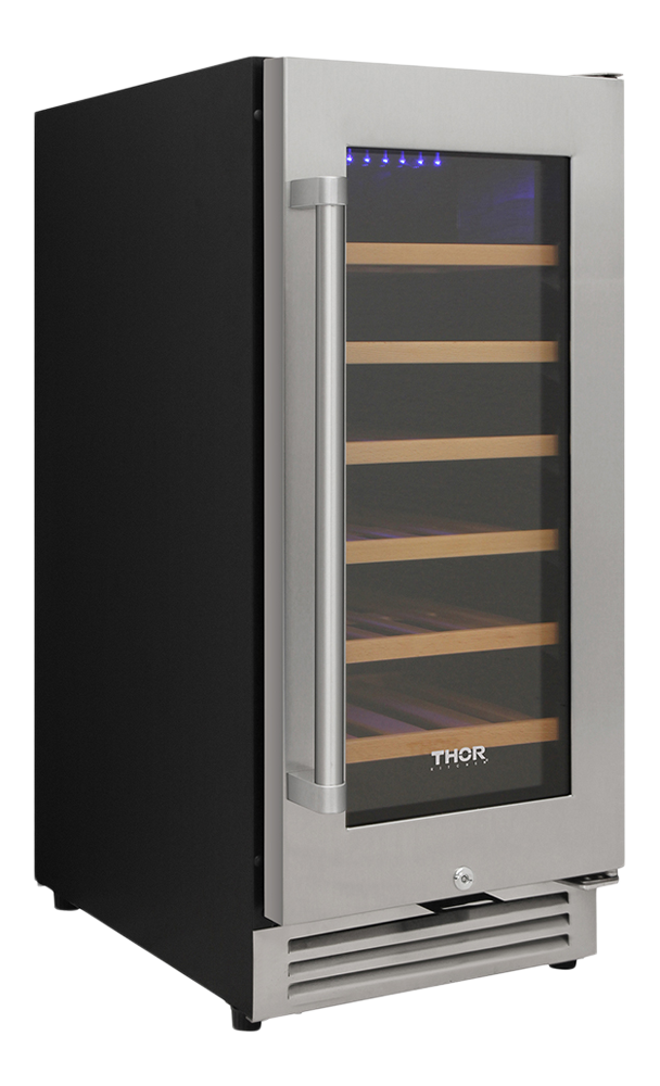 Thor Kitchen 15-Inch Single Zone Wine Cooler, 33 Wine Bottle Capacity - Model TWC1501-R (Renewed)