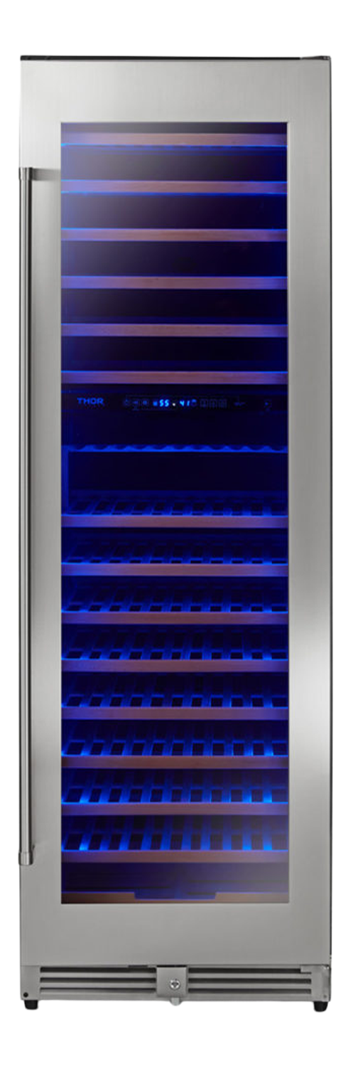 Thor Kitchen 24 Inch Dual Zone Wine Cooler, 162 Wine Bottle Capacity - Model TWC2403DI-R (Renewed)