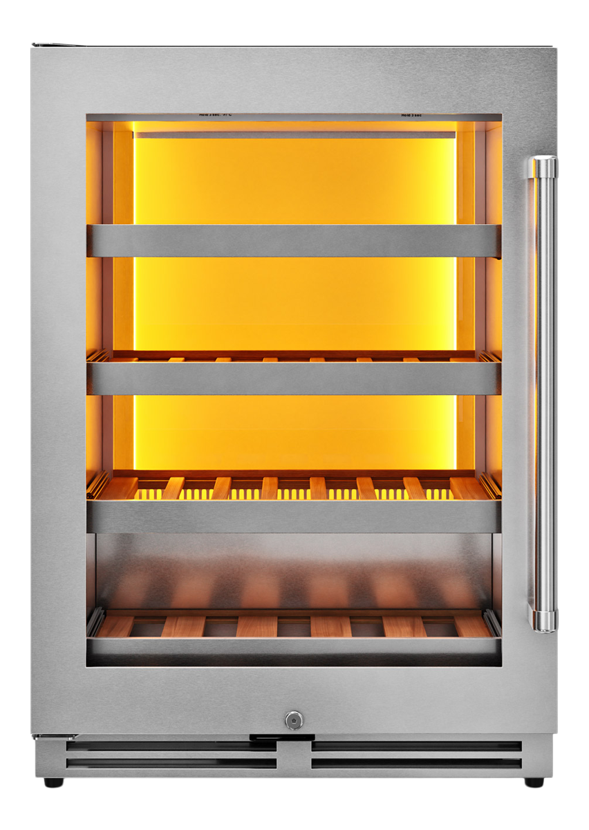 Buy 24 Inch Single Zone Left Swing Wine Cooler, 45 Wine Bottle