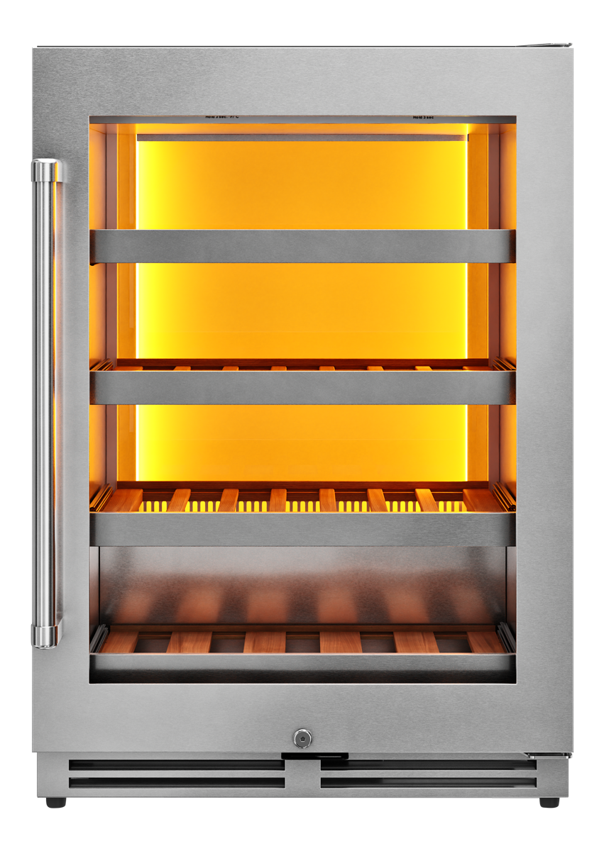 Thor Kitchen 24-Inch Single Zone Wine Cooler, 45 Wine Bottle Capacity - Model TWC24UL-R (Renewed)