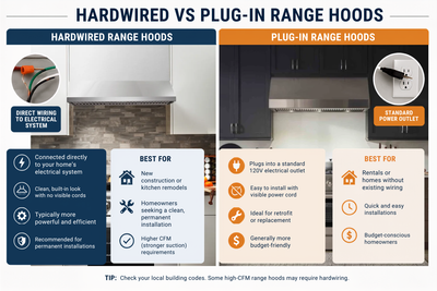 Hardwired vs Plug-In Range Hoods: Which Installation Is Right for Your Kitchen?