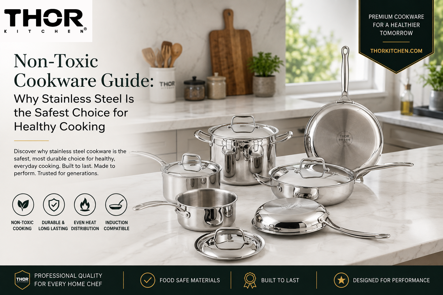 Non-Toxic Cookware Guide: Why Stainless Steel Is the Safest Choice for Healthy Cooking