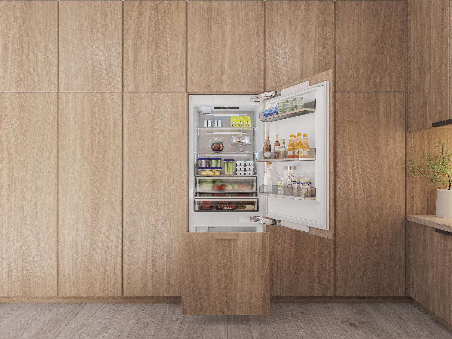 Thor Kitchen 30-inch Built-In Panel-Ready Bottom Mount Refrigerator