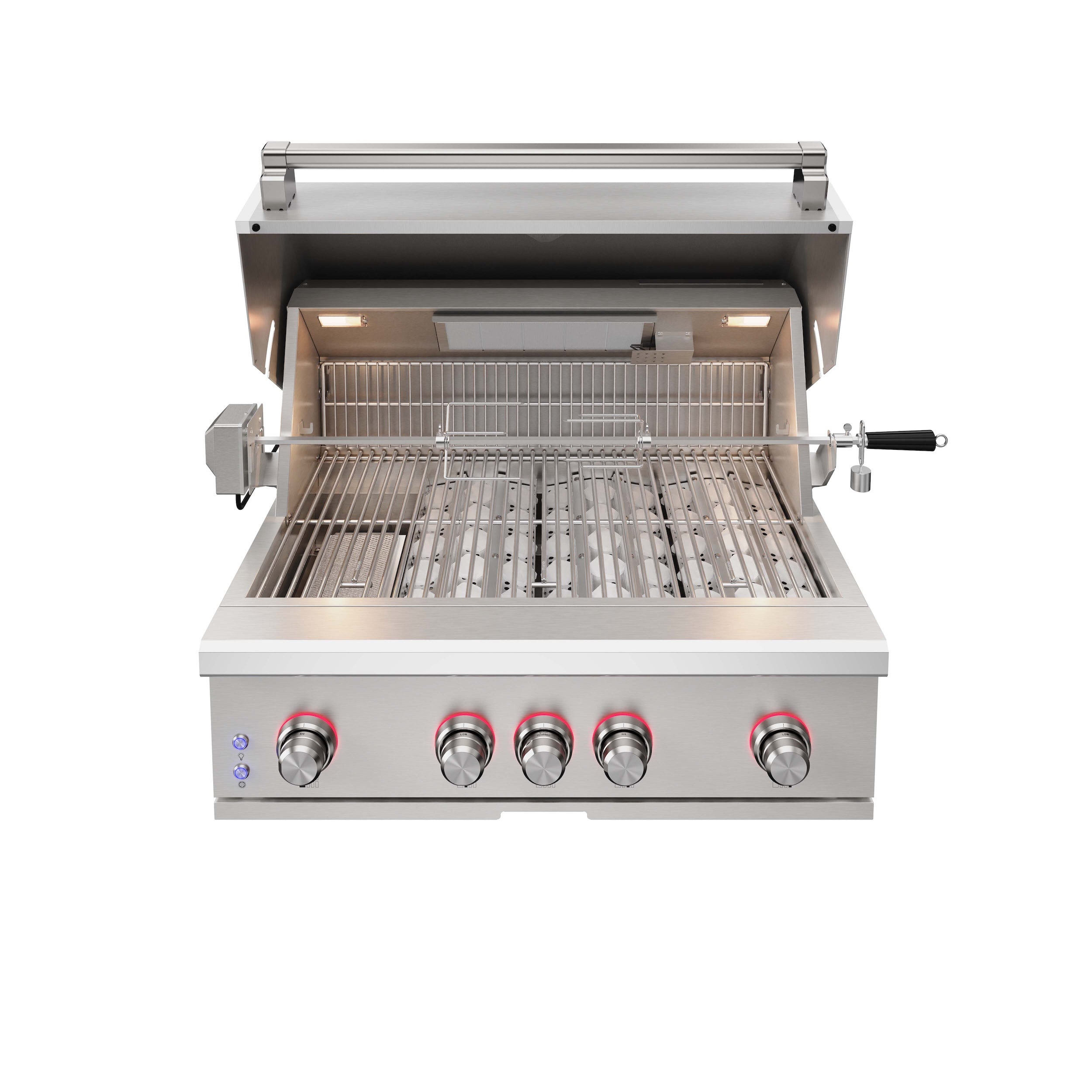 36-Inch 4-Burner Built-In Gas Grill with Sear/Rear Infrared Burner & Rotisserie