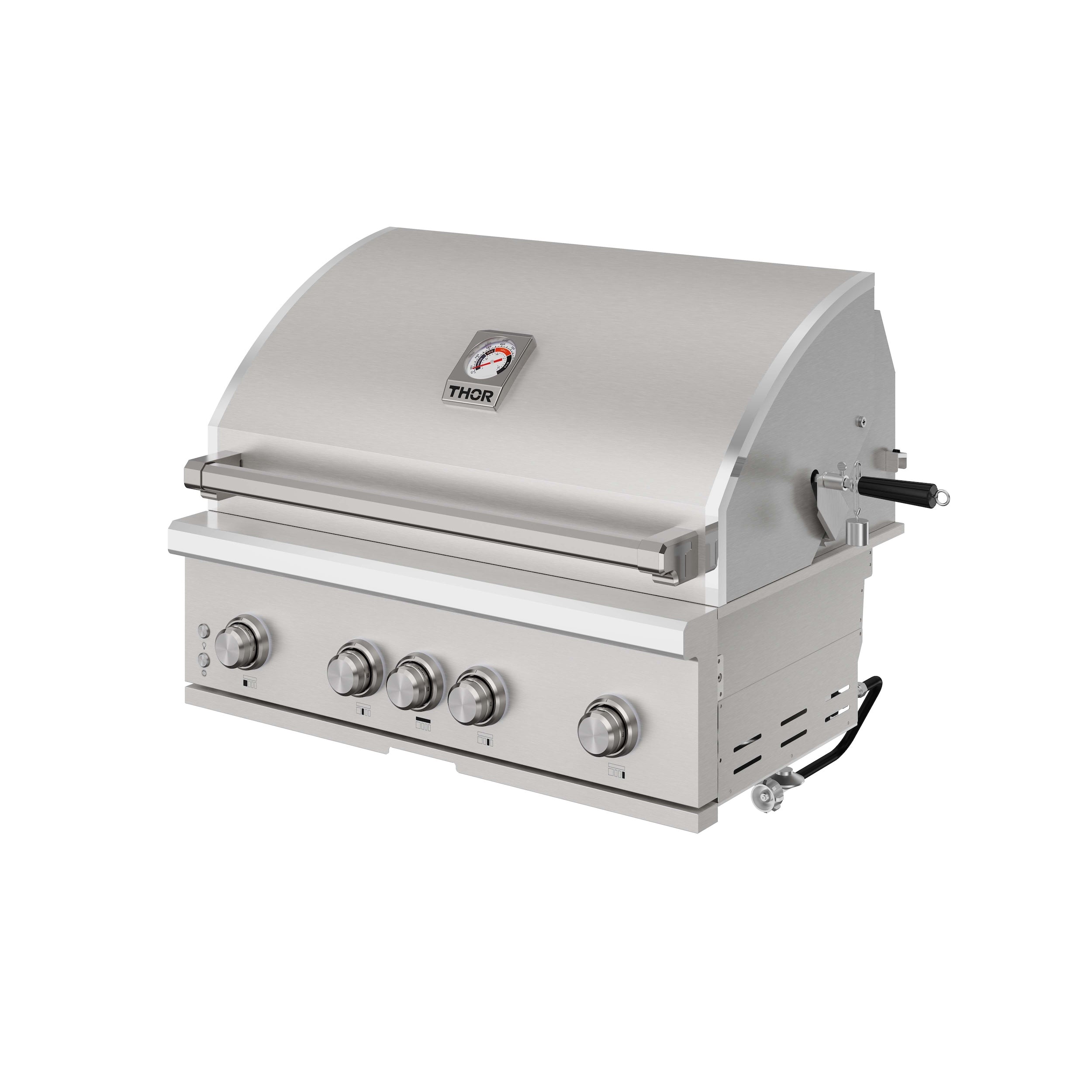 36-Inch 4-Burner Built-In Gas Grill with Sear/Rear Infrared Burner & Rotisserie