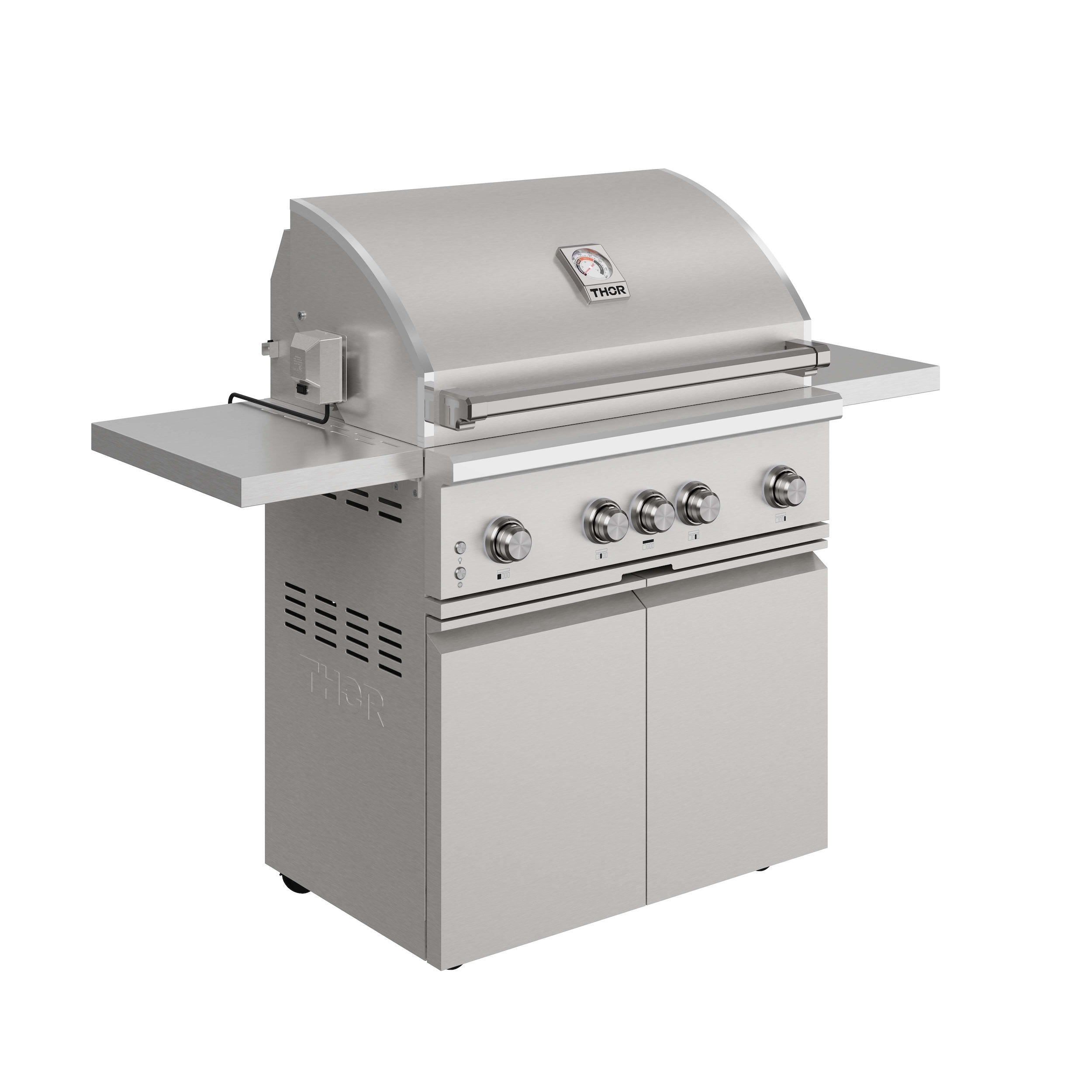 36 inch 4 burners Built in Gas Grill on cart with Sear/Rear Infrared Burner & Rotisserie Natural Gas