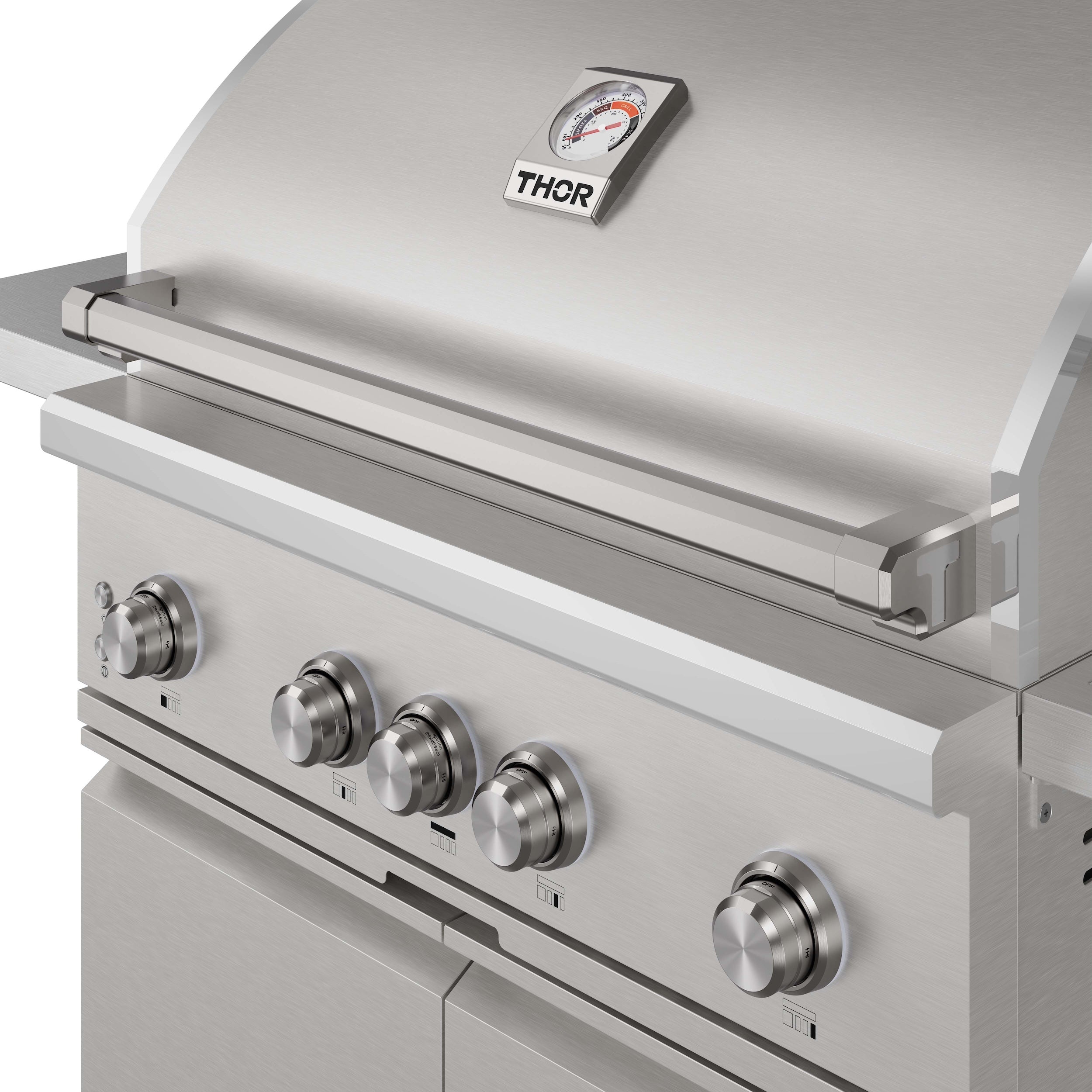 36 inch 4 burners Built in Gas Grill on cart with Sear/Rear Infrared Burner & Rotisserie Natural Gas