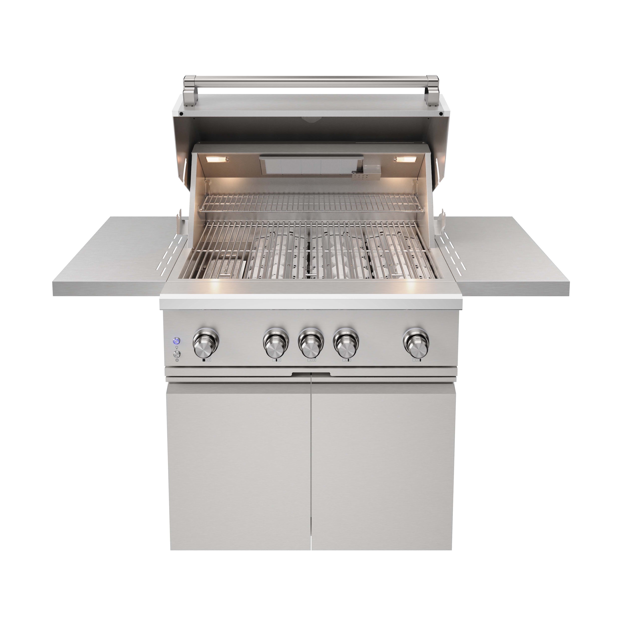 36 inch 4 burners Built in Gas Grill on cart with Sear/Rear Infrared Burner & Rotisserie Natural Gas